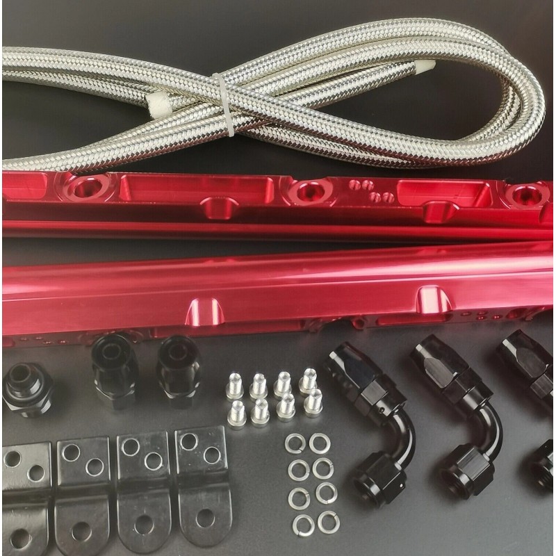 espeedpro21 Red Billet Fuel Rail Kit For LS1 LS2 LS3
