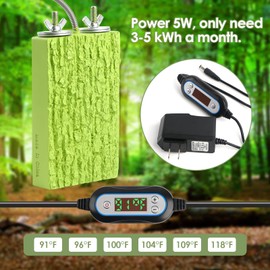 Bird Heater for Cage,Temperature-Adjustable Warm Bird Perch with Small Nest,12V 5W 91°F-118°F Range Warmer Perch Stand for Parrots,Cockatiels,Parakeets and Small Birds