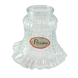 Spare parts glass for lamps, spare glass liberty style, lampshade for brass lamps, sconces and chandeliers.vl2 Measurements: H 11 cm, Ø glass 14 cm, Ø outside mouth 5.5 cm