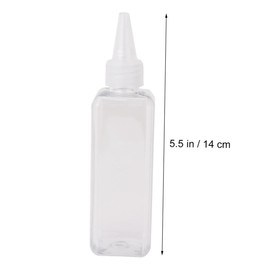 Healvian 15-Pack 100ml Plastic Hair Dye Bottles with Pointed Nozzle for Easy Application for Hair Coloring and Salon Use