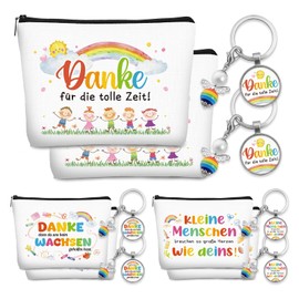 Teacher Canvas Cosmetic Bag with Keyring, 6 Sets