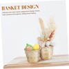 Levemolo Woven Baskets Set 4pcs Small Storage Baskets Desktop Organizer