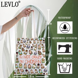 LEVLO Chapman Cosmetic Bag Galina Fans Gift I'm Not Crazy I'm Chose Larry Bloom Toiletry Bag Chapman Merch, I'm Chose Tote