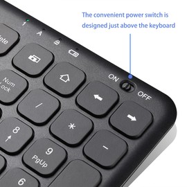 SurnQiee Wireless Backlit Keyboard and Mouse Combo, 2.4G Rechargeable Ultra Slim Silent Keyboard and Mouse Set for Windows PC Computer, Laptop, Desktop (Black)