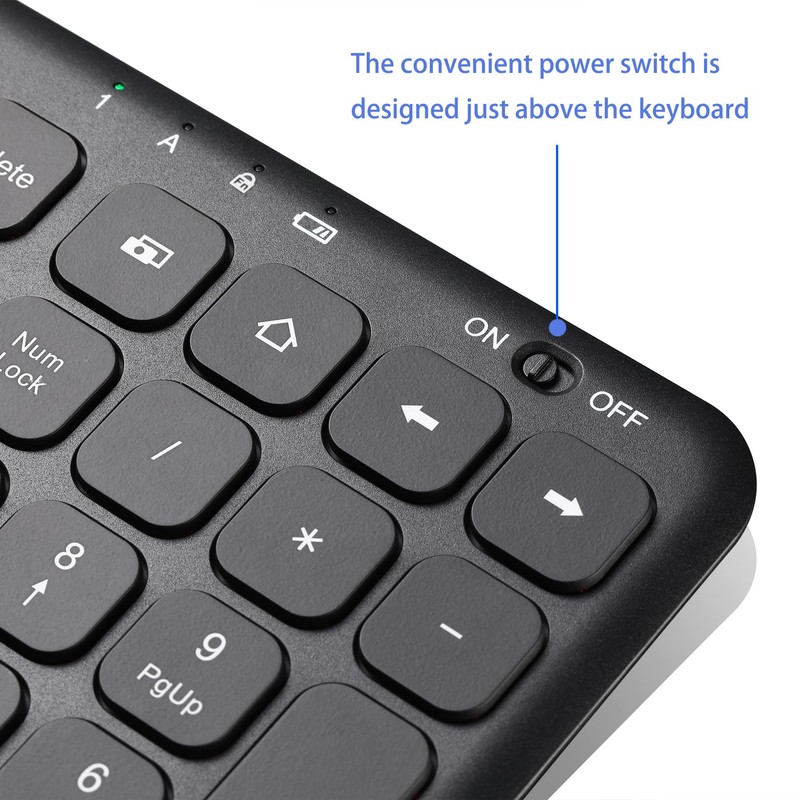 SurnQiee Wireless Backlit Keyboard and Mouse Combo, 2.4G Rechargeable Ultra