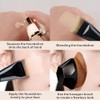 Kit Brochas Hexagonales Media Luna Base Maquillaje Corrector Crema Líquida