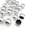 JZK 20 x Silver Plastic Universal Car Wheel Nut Caps