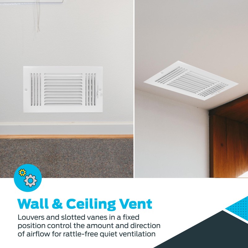 EZ-FLO 12 x 6 Inch (Duct Opening) Air Vent Cover