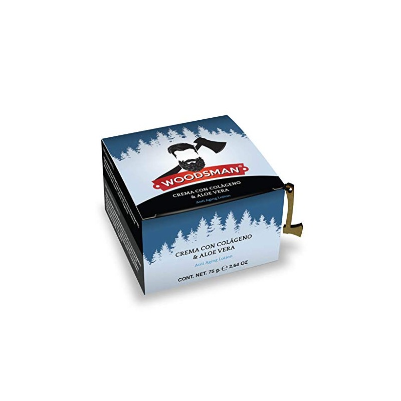 Woodsman Crema Facial Anti Edad Colágeno Aloe Vera Revitaliza Hidrata