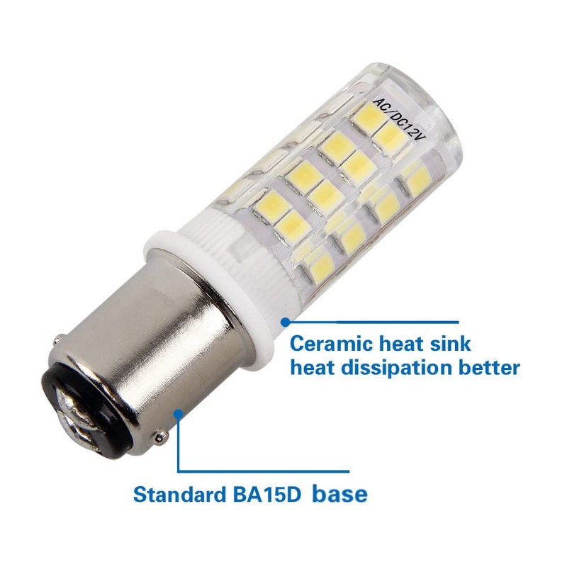 HRYSPN 5W Ba15d LED Light Bulb 12V 24V Daylight White