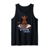Taurus Queen Zodiac Crown Savage Petty Afro Regal Tank Top