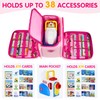 ZIOZERTT ZIOZERTT Carrying Case Compatible with Little Tikes Story Dream Machine Books Starter Set,Portable Storage Bag for Story Books and Character with Handle and Shoulder Strap,Pink,Case Only