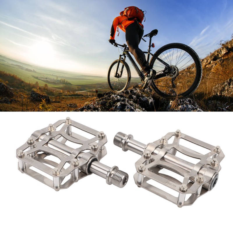 2PCS Folding Bike Pedals Ti Alloy Non Slip 3 Sealed