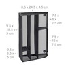 Relaxdays Desk Organizer, Metal Black, 18 x 25.5 x 10.5
