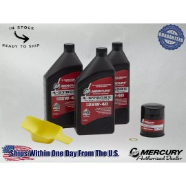 Mercury OEM SAE 25W-40 OB Oil Change Kit for Mercury 40/50/60hp EFI 8M0081916