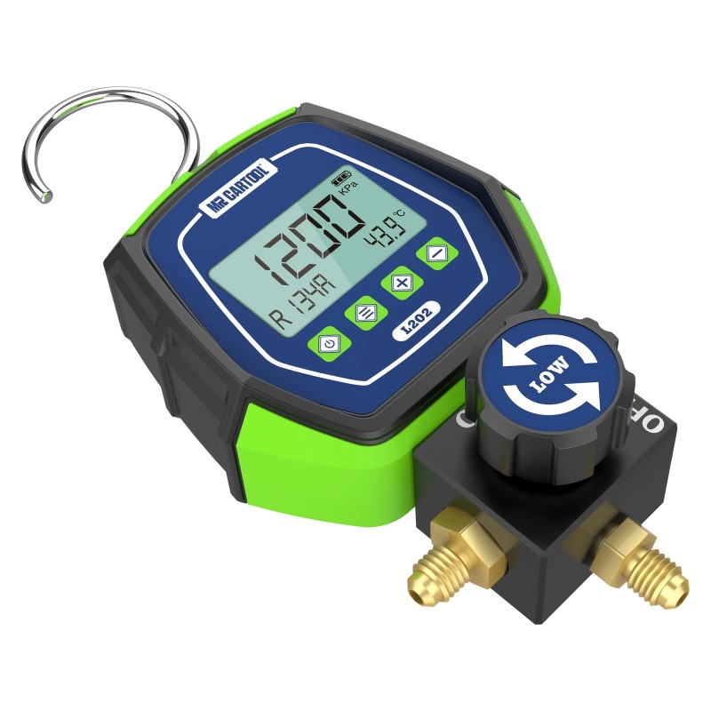 MRCARTOOL HVAC Digital Refrigeration Manifold Gauge Vacuum Pressure Leakage Meter