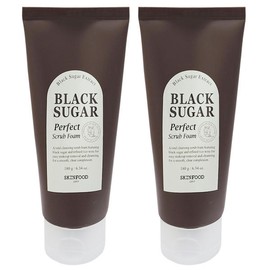 Skinfood 스킨푸드 블랙슈가 퍼펙트 스크럽 폼 180g 2개 Skin Food Black Sugar Perfect Scrub Foam 180g 2pcs