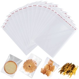4" x 6" Resealble Cellophane Bags 1000 pcs, Self Sealing Bags for Packaging Products Self-adhesive Cello Bags in Bulk (4x6/ 1000-pack)