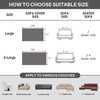 Foreate Fuzzy Plush Sofa Covers, Faux Fur Couch Cover for