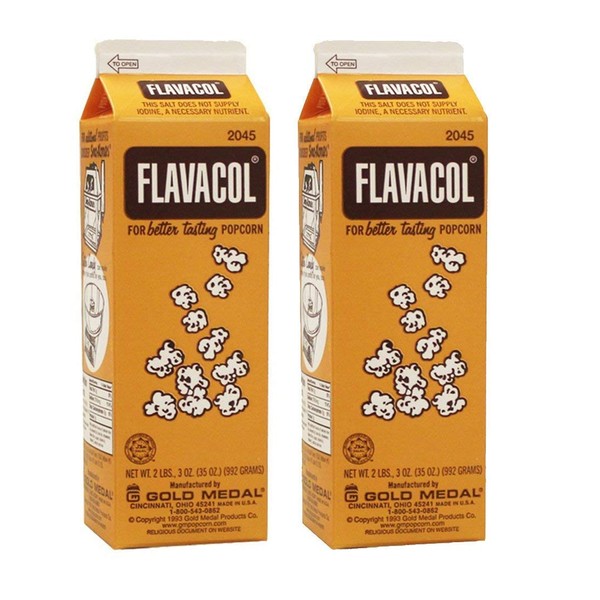 PerfectwarePWFlavacol2CT Flavacol Popcorn Season Salt - 35oz - Pack of 2 Cartons