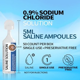 9% Saline Solution — Sodium Chloride 9% for Nasal Moisturising, Nose & Eye Care, Nasal Cleanse for Adults & All Ages — Preservative Free, 250ml / 8.45