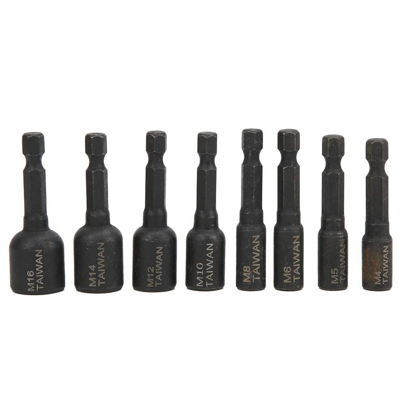 GAESHOW Pack of 8 Tap Adapter, M4-M16, 1/4 Inch Screwdriver
