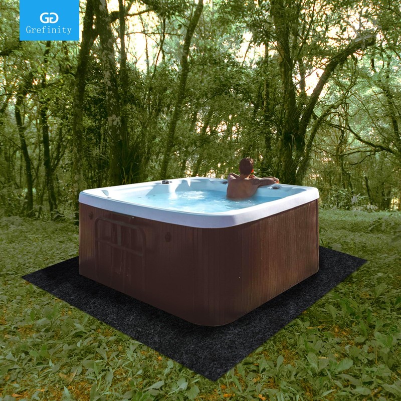 Grefinity 100" x 100" Hot Tub Mat, Outdoor Indoor Inflatable