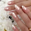 French Tip Press on Nails Short Almond Fake Nails with