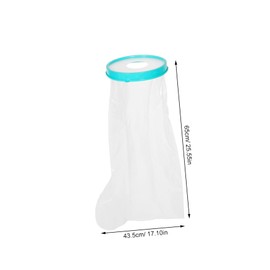 FOMIYES Transparent Reusable Foot Cover for Easy Bathing Comfortable Protector for Lower Leg Care Maximum Dryness User Friendly Design