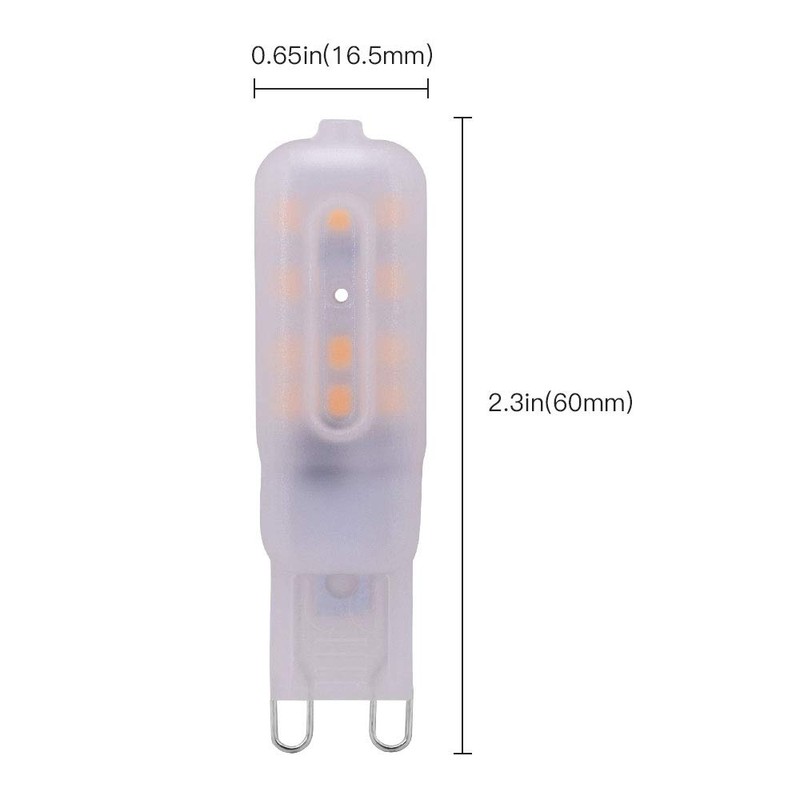 K JINGKELAI G9 Frosted LED Light Bulbs 2700K Warm White