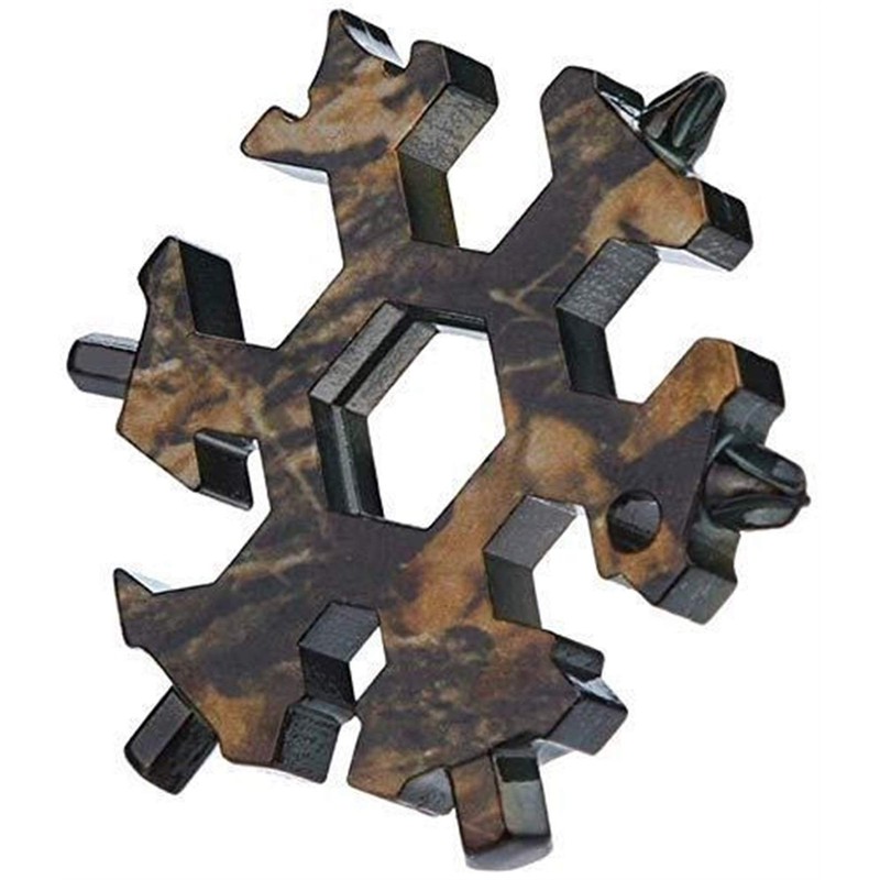 Tools Kits Creative Snowflake 19-in-1 Metal Spanner Screwdriver Bottle Opener