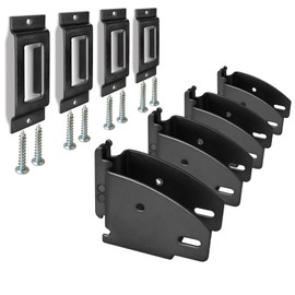 MorScan E-Track Wood Beam End Socket with Tie Down Slots, Shelf Brackets for 2x4 & 2x6 Wood Beam Custom Storage in Box Truck, Enclosed Trailer, Garage, Warehouse, Workshop (Black Powder-Coated)