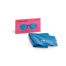 Contacta, 1 x Microfibre Eyeglass Cleaning Cloth - Ideal for Cleaning Glasses - Gentle and Effective Cleaning - Sky Blue