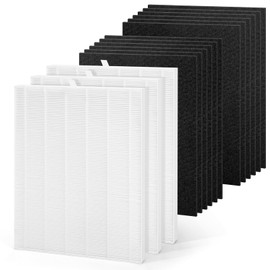 3+12 D360 Filter Replacement D3 Compatible with Winix D360 Air Purifier,Part # 1712-0101-02 Model，D360 HEPA Filter Replacement 3 True HEPA Filters + 12 Activated Carbon Pre-Filter. (3+12Set)