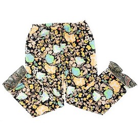 Victoria's Secret Black Floral Satin Sleep Bottom size Medium