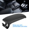 Car Black Leather Center Console Armrest Lid Cover for A3