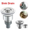 2PCS Stainless Steel Kitchen Sink Strainer W/ Filter Basket Drain