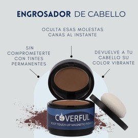 Engrosador de Cabello Rellenador de Barba Maquillaje Temporal Instantaneo Cubre Canas (Café claro)
