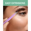 MORGLES - Pinzas para extensiones de pestañas, punta de fibra