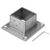 eoere 4 PCS 2" Square Post Flange Base, Stainless Steel