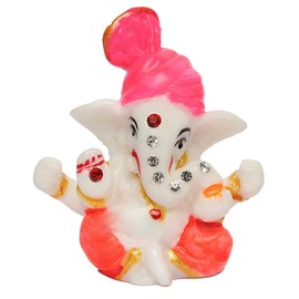 Satre Online and Marketing 3.5" Pheta/Pagdi/Turban Ganesha/Ganpati - Idol/Figurine/Statue/Sculpture