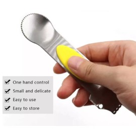 TIKA 3-in-1 Lemon Zester Grater - Stainless Steel Citrus Peeler, Kitchen Tool w Knife