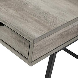 Walker Edison 42" 3-Drawer Work from Home Office Laptop Desk Angled Front - in Rustic Grey Wash