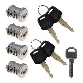 Set of 4 lock cores for Yakima SKS, one key system. Includes 4 locking cylinders, 4 keys and 1 control key