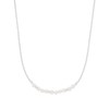 s.Oliver Women's 925 Sterling Silver Necklace, Partially with Gemstone, Rhodium-Plated/Gold-Plated