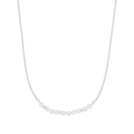 s.Oliver Women's 925 Sterling Silver Necklace, Partially with Gemstone, Rhodium-Plated/Gold-Plated 925 Silver, Gift for Wife and Girlfriend, Comes in Jewellery Box, Sterling silver, Crystal