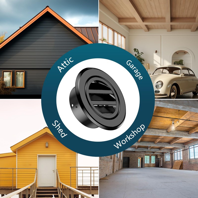 4 Inch Round Air Vent, HG Power Aluminium Alloy Louver