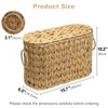 Toilet Paper Storage Basket with Lid, Narrow Bathroom Organizer for