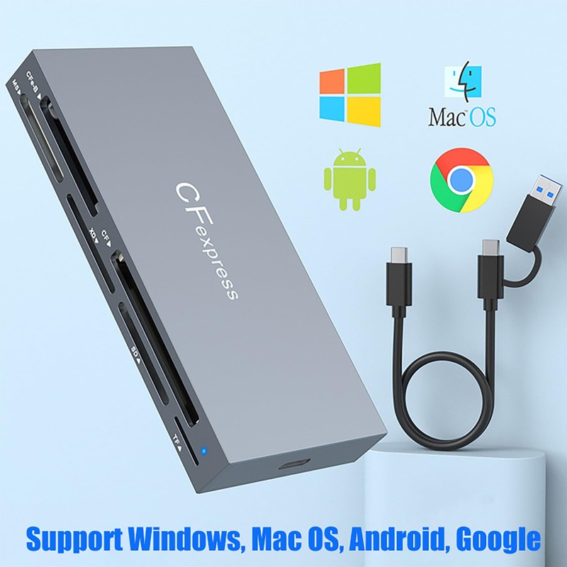 tunghey 8 in 1 CFexpress Type B Card Reader with