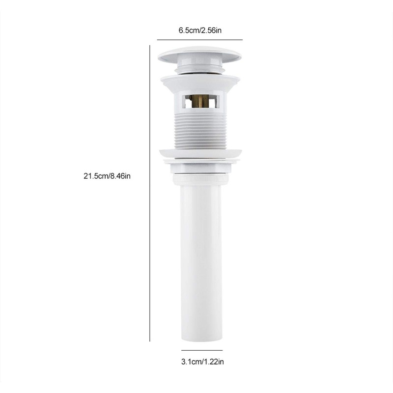 Daytesy Drain Stopper-Kitchen Bathroom Basin Sink White Coating Brass Pop